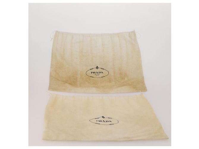 PRADA Dust Bag Baumwoll-Set, 20 Stück, Weiß, Authentisch 191878 - Ansicht 2