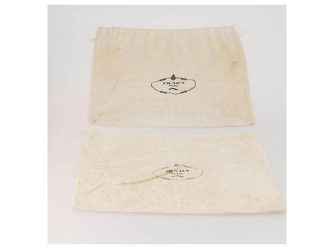 PRADA Dust Bag Baumwoll-Set, 20 Stück, Weiß, Authentisch 191878 - Ansicht 4