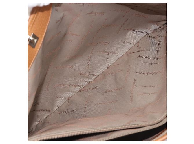 Borsa Tote Salvatore Ferragamo Gancini Canvas Rossa Argento Auth 193384V Rosso - vista 24