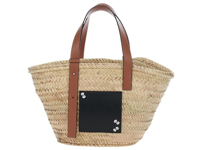LOEWE Studio Ghibli My Neighbor Totoro Basket Medium Soot Sprites Auth 167475SAM Marrone Beige - vista 13