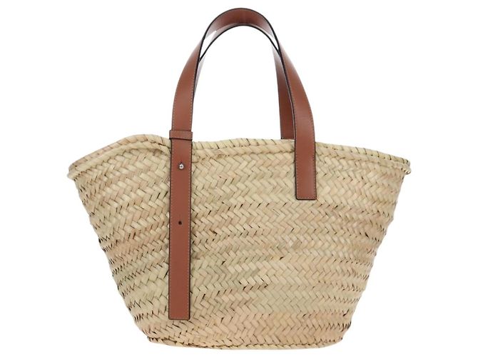 LOEWE Studio Ghibli My Neighbor Totoro Basket Medium Soot Sprites Auth 167475SAM Marrone Beige - vista 2