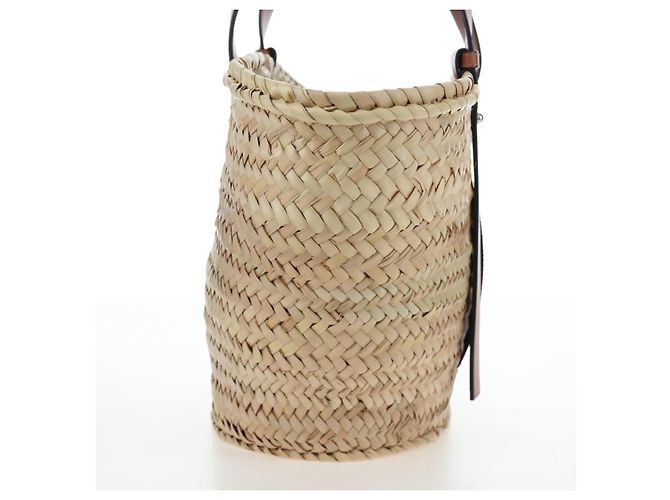 LOEWE Studio Ghibli My Neighbor Totoro Basket Medium Soot Sprites Auth 167475SAM Marrone Beige - vista 4