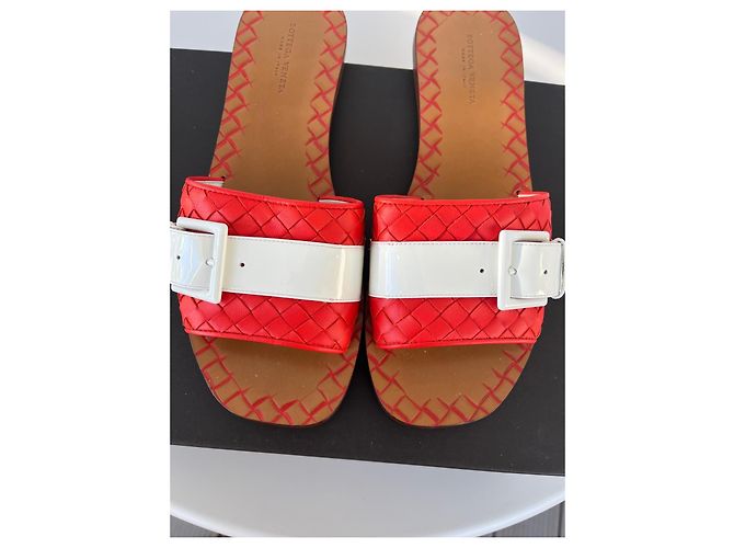 Bottega Veneta Leder-Mules Orange - Ansicht 2