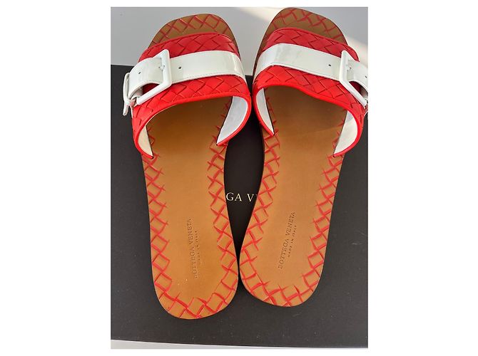 Bottega Veneta Leder-Mules Orange - Ansicht 4