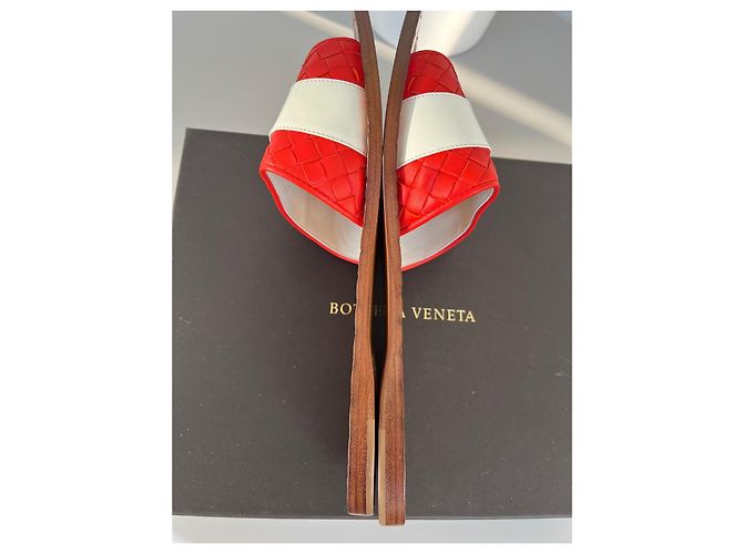 Bottega Veneta Leder-Mules Orange - Ansicht 5