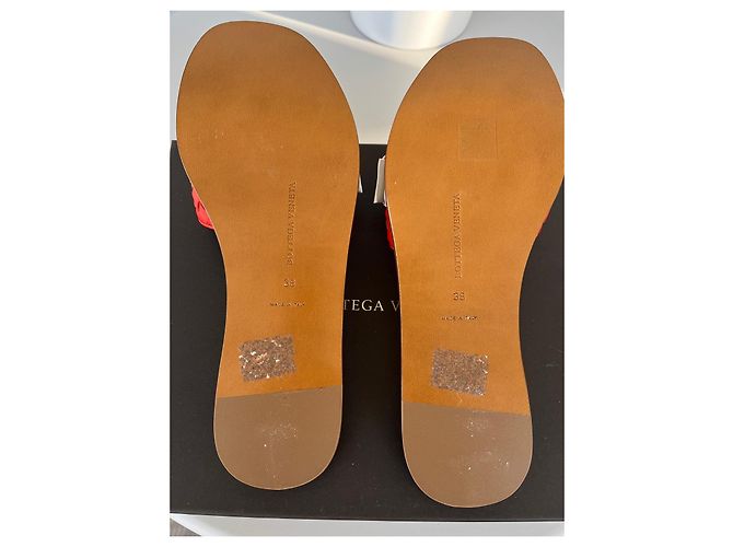 Bottega Veneta Leder-Mules Orange - Ansicht 7