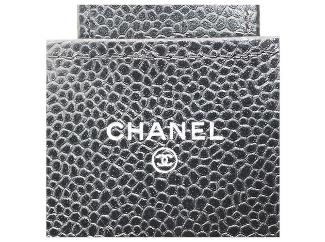 Cartera larga Chanel Matelassé de piel de becerro granulada negra Negro - vista 13