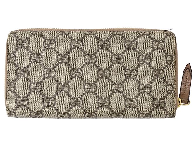 Cartera larga Gucci GG Supreme Castaño Beige - vista 2