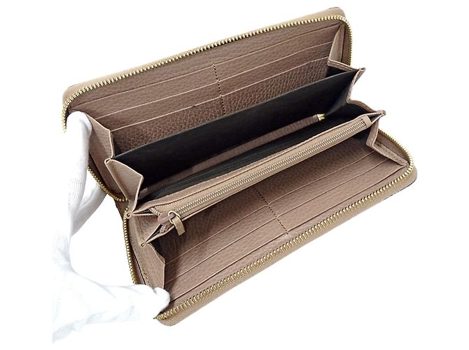 Cartera larga Gucci GG Supreme Castaño Beige - vista 4