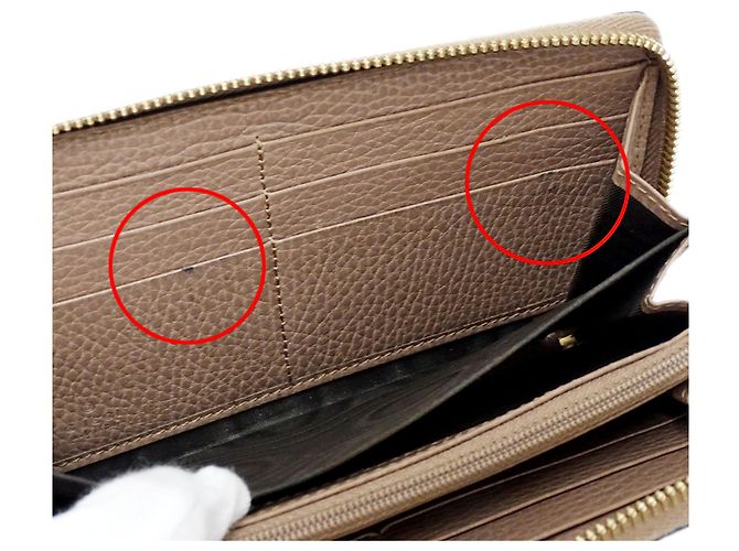 Cartera larga Gucci GG Supreme Castaño Beige - vista 8