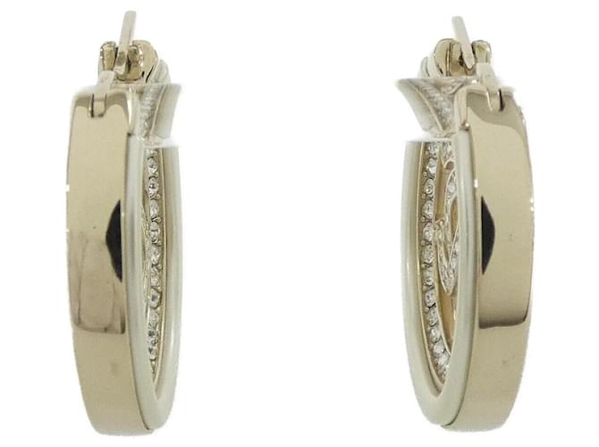 Orecchini a cerchio Chanel AB6732 Bianco D'oro - vista 2