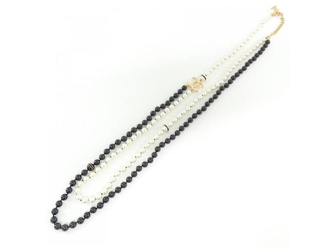 Collana Chanel ABD279 Nero Bianco D'oro - vista 2