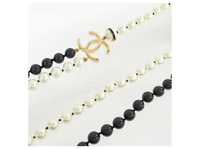 Collana Chanel ABD279 Nero Bianco D'oro - vista 3