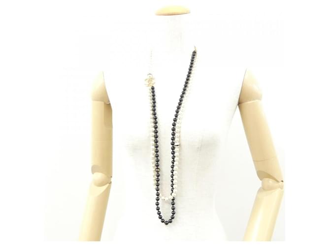 Collana Chanel ABD279 Nero Bianco D'oro - vista 5