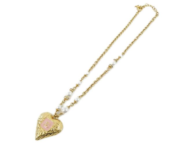Collar Chanel ABC235 Rosa Blanco Dorado - vista 2