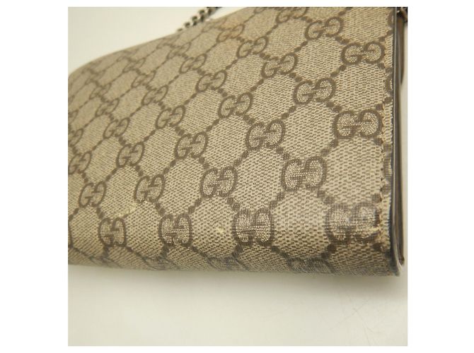 Portafoglio a catena GUCCI Dionysus - Borsa a tracolla Beige GG Supreme - vista 13