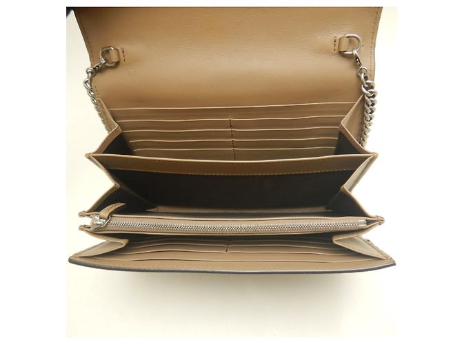 Portafoglio a catena GUCCI Dionysus - Borsa a tracolla Beige GG Supreme - vista 5