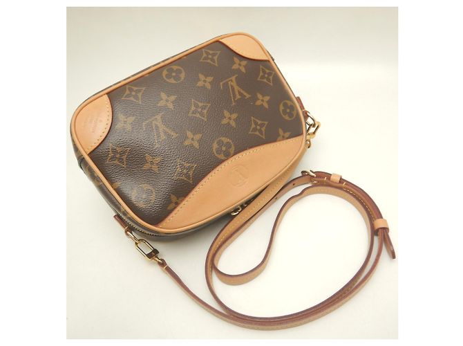 Borsa a tracolla Louis Vuitton Monogram Deauville MINI Marrone - vista 3