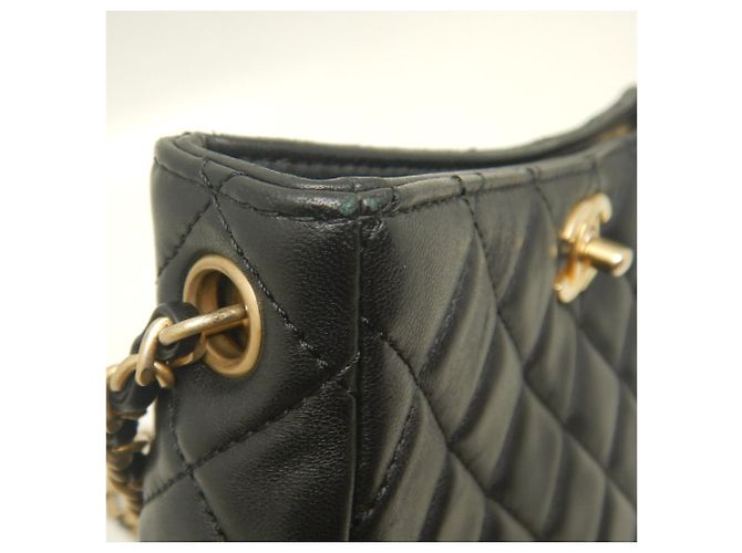 Borsa a spalla Chanel Matelassé Small Hobo con catena Nero - vista 9