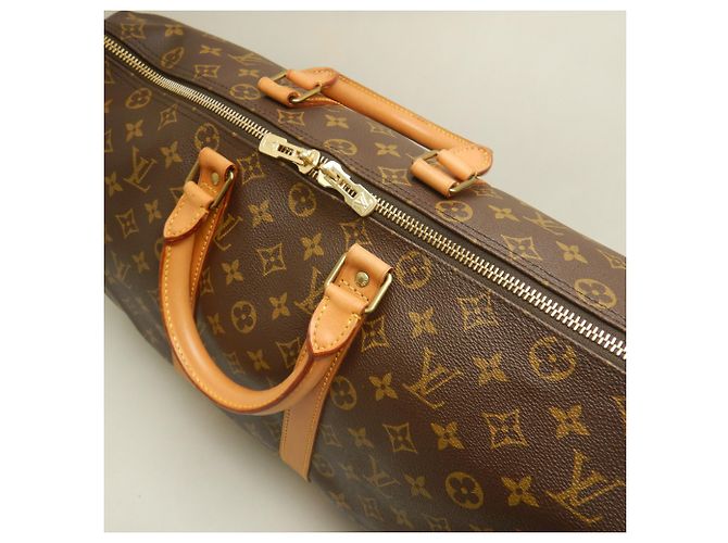 Louis Vuitton Monogram Keepall Bandoulière 45 Boston Bag Marrone - vista 10
