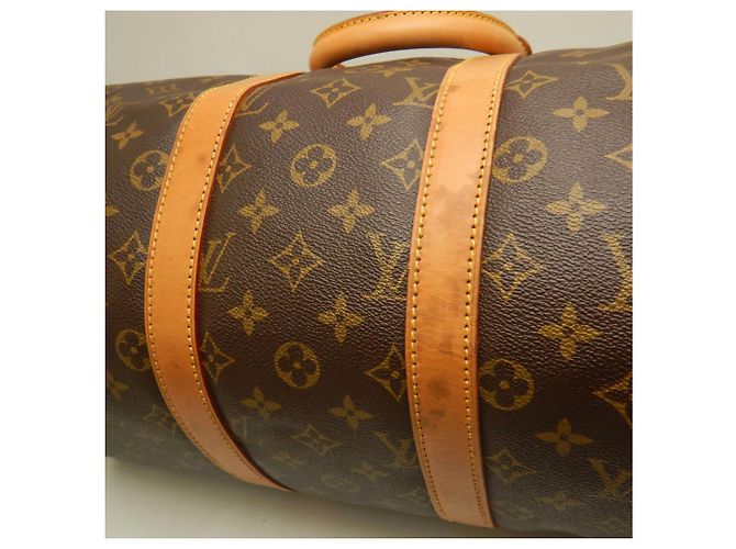 Louis Vuitton Monogram Keepall Bandoulière 45 Boston Bag Marrone - vista 11