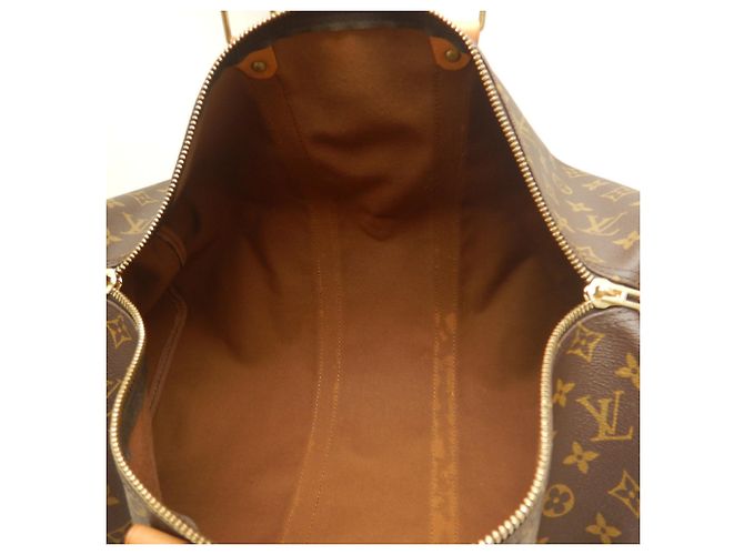 Louis Vuitton Monogram Keepall Bandoulière 45 Boston Bag Marrone - vista 17