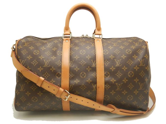 Louis Vuitton Monogram Keepall Bandoulière 45 Boston Bag Marrone - vista 2