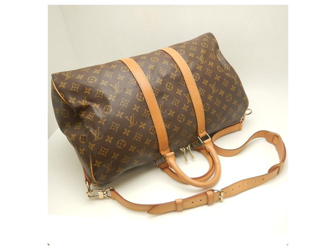 Louis Vuitton Monogram Keepall Bandoulière 45 Boston Bag Marrone - vista 3