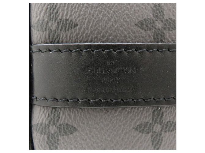 Louis Vuitton Monogram Eclipse Keepall Bandoulière 25 Nero - vue 12