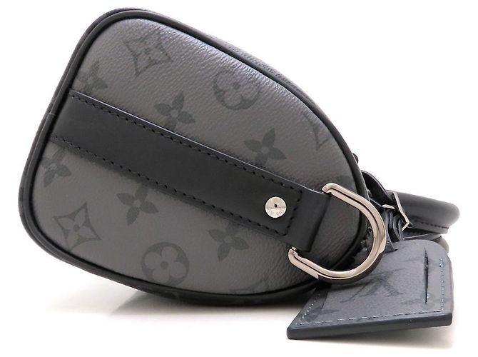 Louis Vuitton Monogram Eclipse Keepall Bandoulière 25 Nero - vue 3