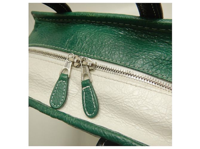Borsa Tote Balenciaga Bazaar Shopper Nero Verde - vista 10