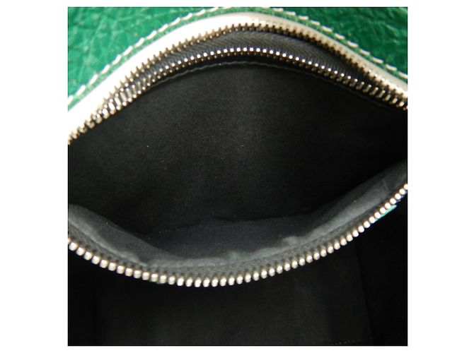 Borsa Tote Balenciaga Bazaar Shopper Nero Verde - vista 17