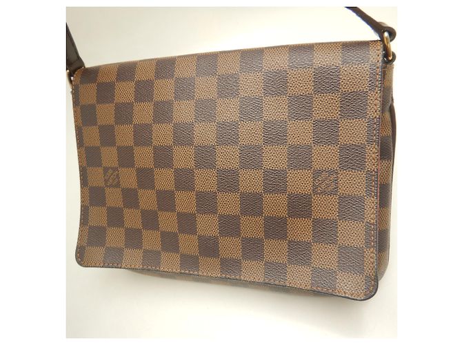 Borsa a tracolla Louis Vuitton Damier Musette Tango Damier ebene - vista 9