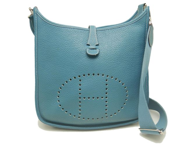 Hermès Borsa a tracolla Hermes Evelyne 3PM Blu - vista 2