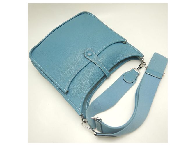 Hermès Borsa a tracolla Hermes Evelyne 3PM Blu - vista 3