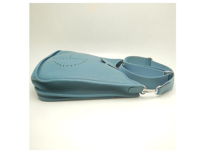 Hermès Borsa a tracolla Hermes Evelyne 3PM Blu - vista 6