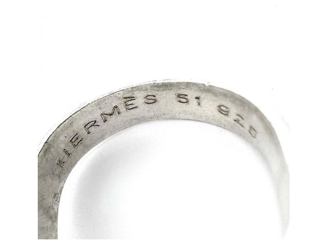 Ring Hermès Anello a fascia HERMES Horseshoe in oro giallo 18K e argento sterling D'oro - vista 4