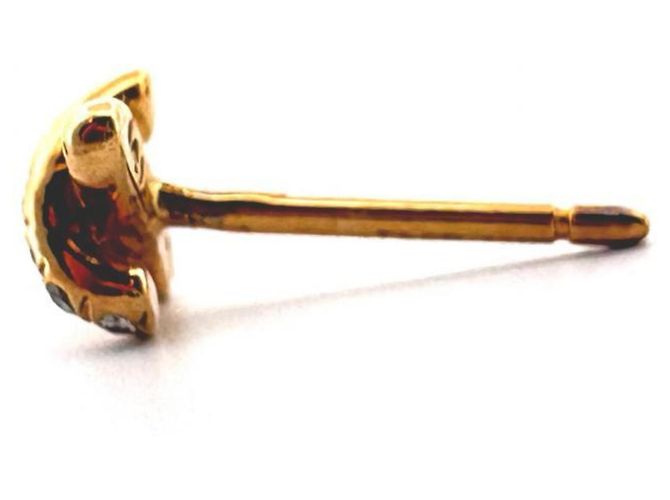 Orecchini Tiffany & Co. in oro giallo 18K con diamanti a forma di croce - vista 7