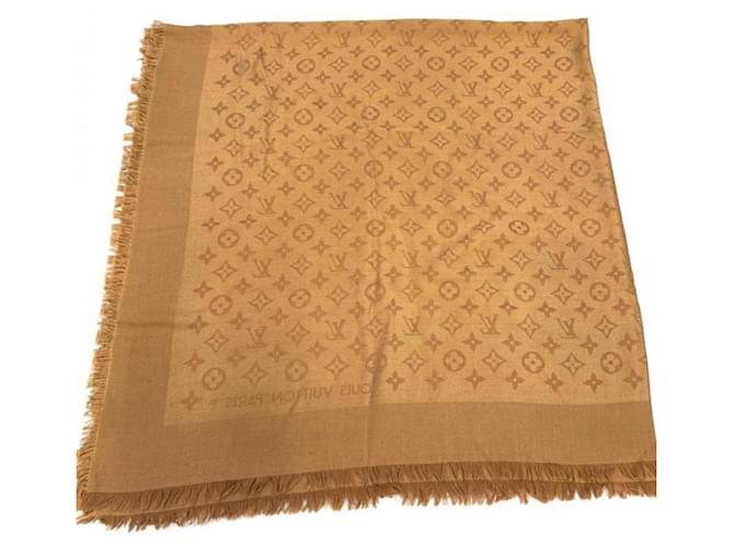 Louis Vuitton Large Monogram Schal Beige - Ansicht 12