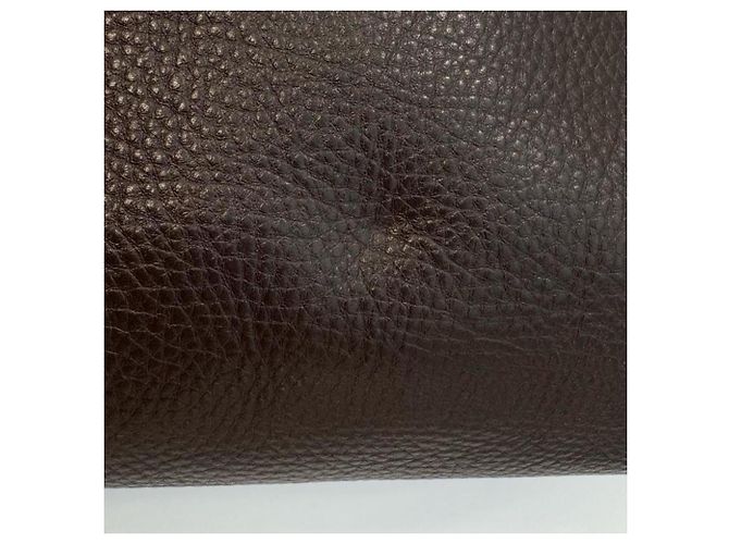 Chloé Chloe Grain Leather Chlo Spin Large Tote Bag Marrone - vista 11