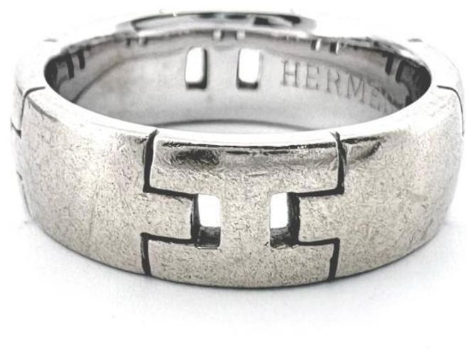 Hermès HERMES Hercules Ring aus 18K Weißgold Silber - Ansicht 3