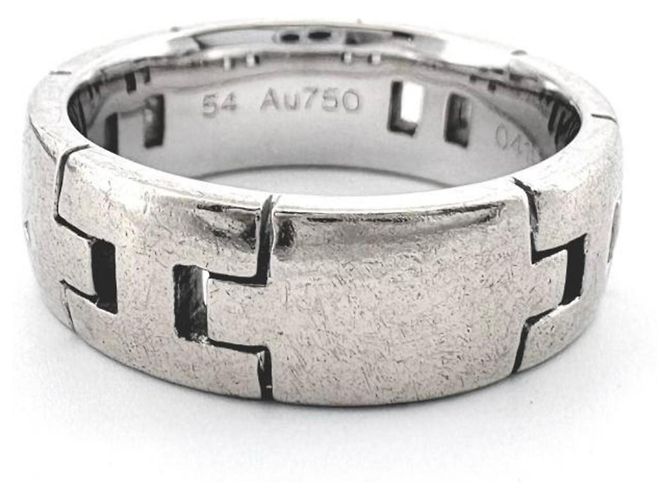 Hermès HERMES Hercules Ring aus 18K Weißgold Silber - Ansicht 4