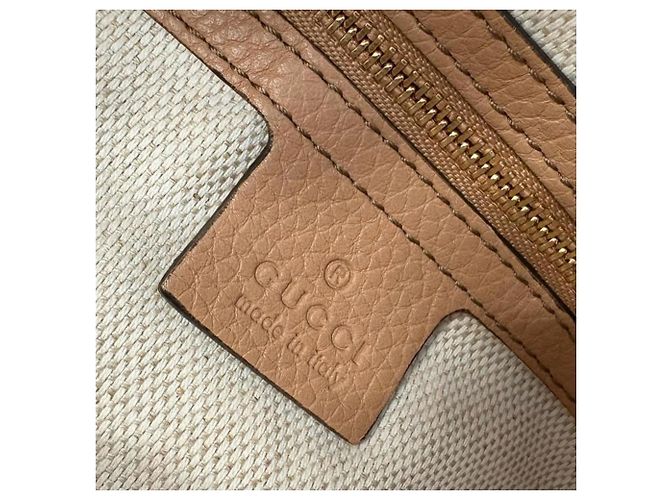 Borsa a mano Gucci Soho in pelle beige - vista 6