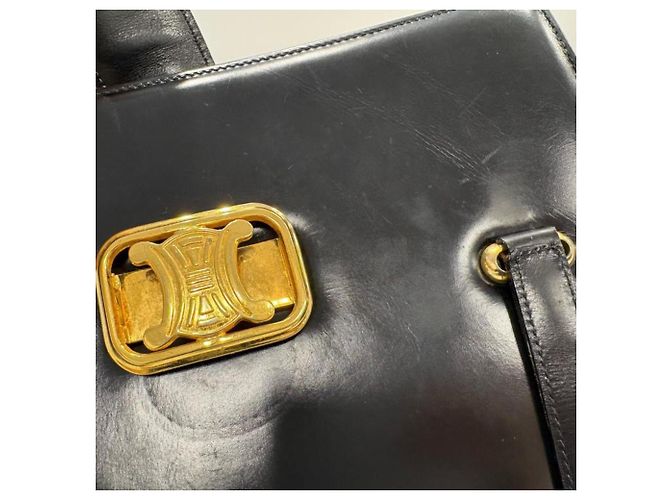 Céline Borsa a mano CELINE Triomphe in pelle Nero - vista 11
