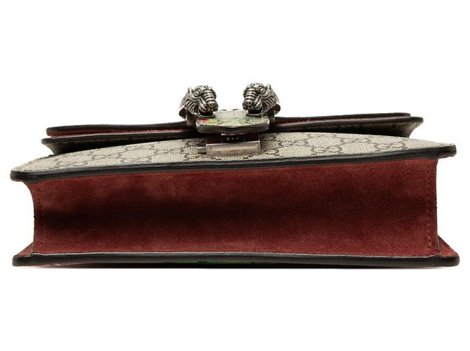 Borsa a tracolla con catena Gucci GG Blooms Dionysus Beige Bordò - vista 3