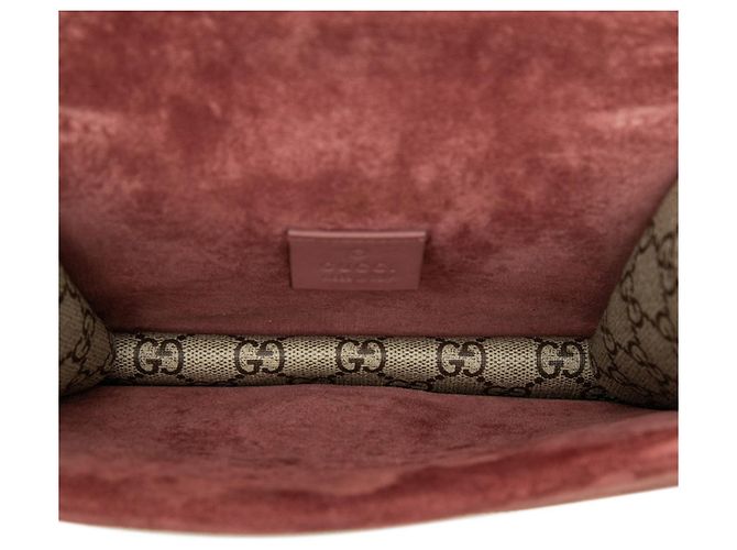 Borsa a tracolla con catena Gucci GG Blooms Dionysus Beige Bordò - vista 4