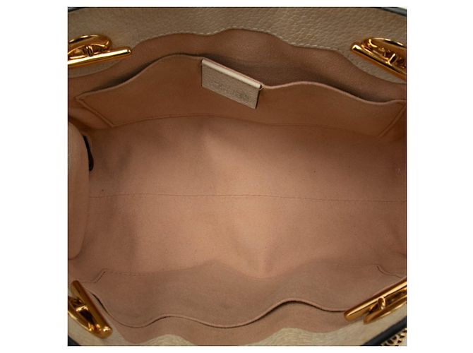 Padlock Borsa Tote Gucci GG Supreme Flora con lucchetto e catena Multicolore Beige - vista 4