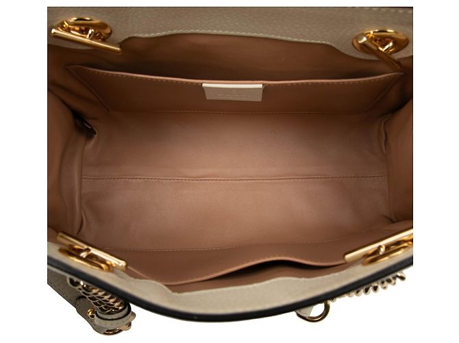 Padlock Borsa Tote Gucci GG Supreme con catena da vita e lucchetto Beige Crudo - vista 4