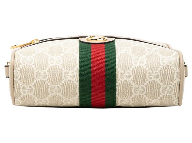 Bolsa de Ombro Gucci Ophidia GG Supreme Sherry Line Branco Bege - vista 3