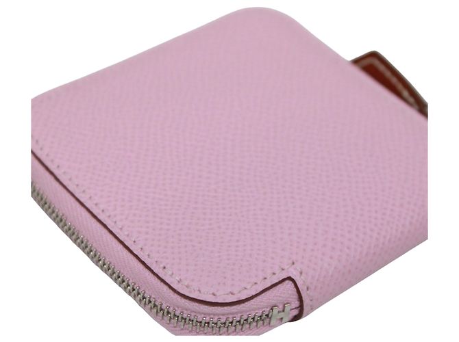 Hermès Monedero Hermes Azap Compact de seda Rosa - vista 11